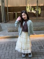 【100-170】カーディガン 女の子 花柄 ニット カジュアル - 画像 (4)