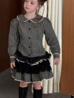 【90-140】シャツorスカート 女の子 フリル付き チェック ティアード - 画像 (13)