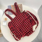 【66-90】ロンパース サロペットズボン 裏起毛 クリスマス風 カワイイ 女の子 - 画像 (9)