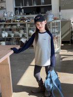 【100-170】長袖Ｔシャツ 女の子 ラグラン ストレッチ シンプル - 画像 (4)