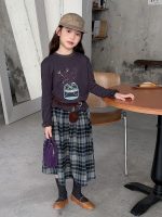 【100-170】長袖Tシャツorスカート 女の子 チェック柄 レトロ - 画像 (3)