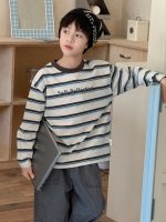 【100-160】長袖Tシャツ 男の子 カジュアル ボーダー柄 ゆったり - 画像 (4)