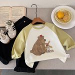 【90-140】長袖Tシャツ 男の子 ラグラン 配色 ゆったり - 画像 (7)