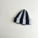 【GOODS】帽子 ニット レトロ ストライブ 配色 秋冬 - 画像 (7)