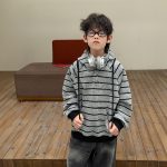 【90-160】パーカーorデニムパンツ 男の子 ボーダー柄 裏起毛 韓国風 カジュアル - 画像 (8)