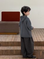 【90-160】セーター ズボン 無地 ニット フード付き ヒョウ柄 カジュアル 男の子 - 画像 (6)