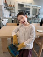 【100-170】カーディガン 女の子 無地 ニット 韓国風 - 画像 (6)