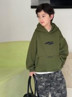 【90-150】パーカー 男の子 英字プリント 韓国風 ストリート カジュアル - 画像 (4)