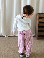 【73-120】長袖Tシャツorパンツ 女の子 カートゥーン キュート - 画像 (5)