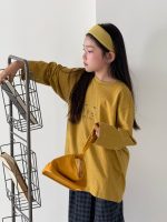 【100-150】長袖Tシャツ 女の子 刺繍 韓国風 ベーシック カジュアル - 画像 (9)