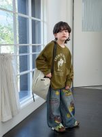 【100-150】長袖Tシャツ 男の子 英字プリント カジュアル ゆったり - 画像 (12)