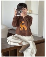 【90-160】ニットセーター 男の子 動物柄 厚手 あったか カジュアル - 画像 (23)
