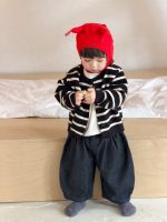 【73-110】カーディガン Tシャツ ストライブ ニット 長袖 プリント 男の子 - 画像 (4)