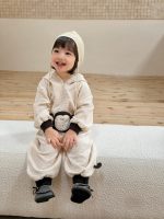 【73-110】二点セット パーカー+ズボン 動物柄 フード付き 長袖 男の子 - 画像 (3)