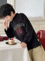 【100-160】長袖Tシャツ 男の子 アメカジ モックネック やわらか素材 - 画像 (6)