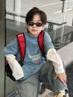 【100-170】長袖Tシャツ 男の子 コットン 英字プリント レイヤード風 - 画像 (17)