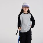 【100-170】長袖Tシャツ 女の子 ラグラン 切り替え レトロ - 画像 (7)