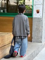 【100-170】カーディガン 男の子 刺繍 プレッピー風 韓国風 カジュアル - 画像 (6)