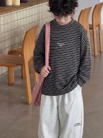 【90-160】Tシャツ ストライブ ラウンドネック 長袖 男の子 - 画像 (6)