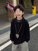 【90-160】セーター ズボン 折り襟 無地 長袖 男の子 - 画像 (3)