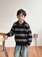 【90-160】ポロニット 男の子 ボーダー柄 韓国風 プレッピー - 画像 (11)