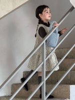 【100-150】ジャンパースカート 女の子 小花柄 フリル 韓国風 - 画像 (9)
