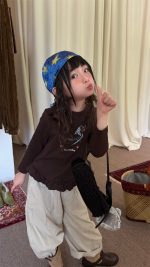 【100-160】長袖Tシャツ 女の子 韓国風 フリル付き 合わせやすい - 画像 (14)