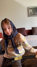 【100-160】ニットセーター 女の子 ジャカード柄 韓国風 クルーネック リラックス - 画像 (13)