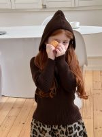 【90-150】ニットセーター 女の子 フード付き ふんわり - 画像 (5)