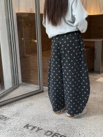 【100-170】パンツ 女の子 ドット柄 ゆったり 履きやすい - 画像 (3)