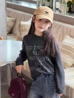 【100-170】長袖Tシャツ 女の子 プリント 英字 レトロ - 画像 (4)