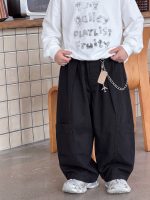 【90-160】アウター Tシャツ ズボン 長袖 プリント チェーン付き カジュアル 男の子 - 画像 (3)