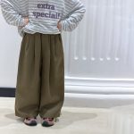 【100-170】パンツ 女の子 無地 ワイドパンツ トレンド - 画像 (7)