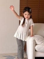 【90-150】フレアパンツ 女の子 九分丈 トレンド すっきり 動きやすい - 画像 (5)