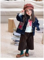 【80-140】アウターor長袖Tシャツorパンツ 女の子 クマ柄 カジュアル