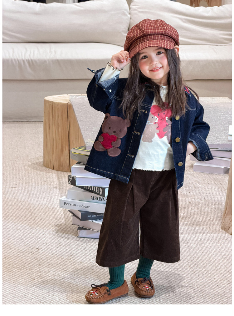 O1CN01VdYMA8bmqvI1WPjc_2953226986-0-cib.jpg 【80-140】アウターor長袖Tシャツorパンツ 女の子 クマ柄 カジュアル - 画像 (1)