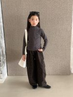 【100-170】パンツ 女の子 レオパード レトロ カジュアル - 画像 (6)