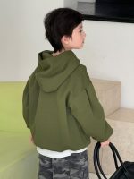 【90-150】パーカー 男の子 英字プリント 韓国風 ストリート カジュアル - 画像 (5)