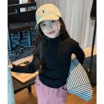 【100-170】インナー 女の子 無地 ニット スリム - 画像 (7)