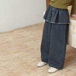 【100-170】パンツ 女の子 レイヤード 無地 おしゃれ - 画像 (6)