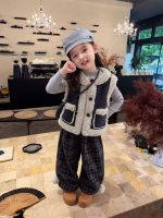 【80-140】ボアベストorニットorパンツ 女の子 あったか 韓国風 カジュアル - 画像 (7)