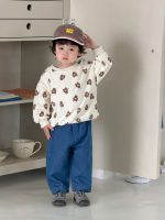 【73-100】パーカー クマ柄 ラウンドネック 長袖 男の子 - 画像 (4)