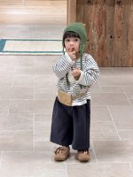 【73-110】パーカー ズボン ストライブ ラウンドネック ゆったり 男の子 - 画像 (6)