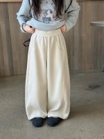 【100-170】パンツ 女の子 切り替え 無地 韓国風 - 画像 (6)