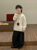 【90-160】セーター ズボン ニット Vネック 長袖 ゆったり 無地 男の子 - 画像 (3)