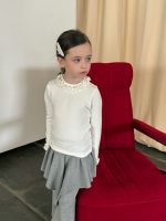 【90-140】長袖 インナー 女の子 フリルカラー やわらか素材 - 画像 (4)