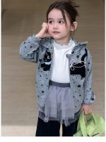 【80-140】アウターorインナーor8分丈パンツ 女の子 おしゃれ 猫柄 星モチーフ - 画像 (16)