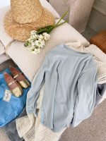【100-160】長袖Tシャツorワンピース 女の子 透かし 無地 おしゃれ - 画像 (8)
