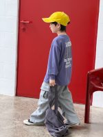 【100-170】スウェットパンツ 男の子 ゆったり 韓国風 ポケット付き ストレート - 画像 (9)