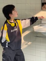 【90-160】長袖Tシャツ 男の子 レーシング風 ゆったり 韓国風 カジュアル - 画像 (3)